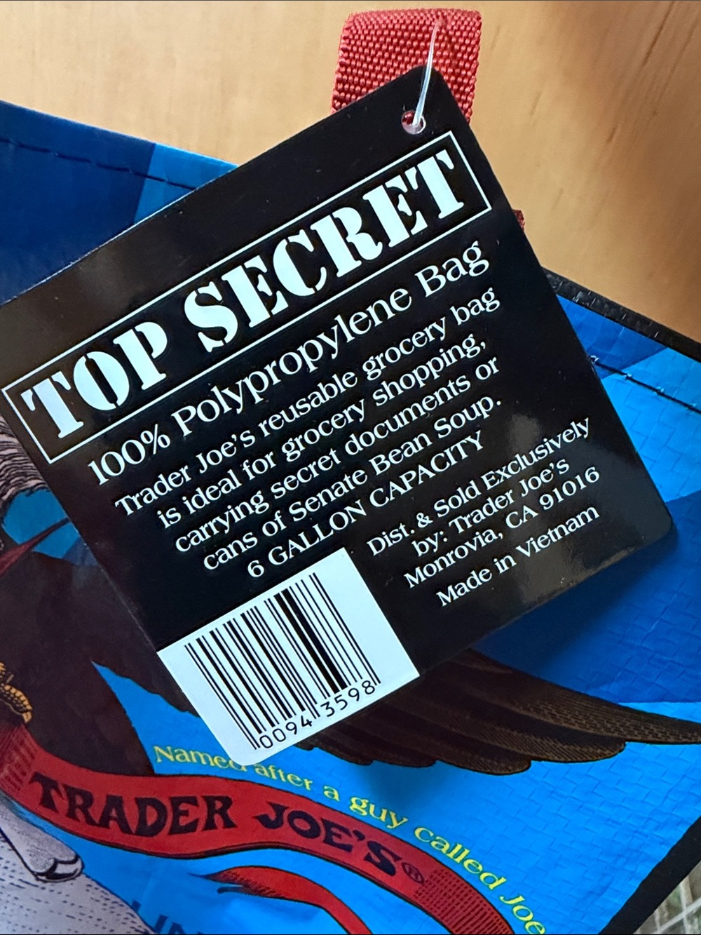 NWT Trader Joe’s Washington DC shopping bag White House Senate Bean Soup - Picture 4 of 8